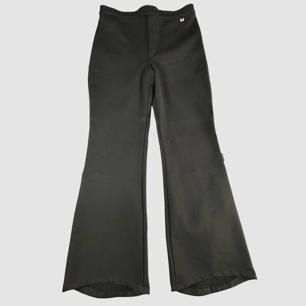 ROFFE Stirrup Ski Pants High Waist Flare Leg Womens‎ 14-LONG Wool Blend Fleece